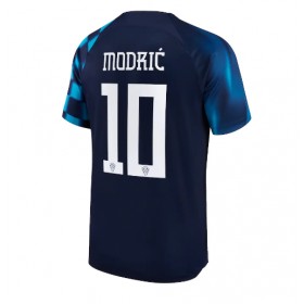 Kroatien Luka Modric #10 Borta Kläder VM 2022 Kortärmad